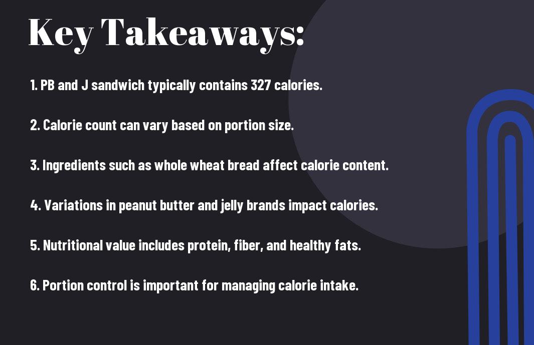 calories in pb and j sandwich classic snack info lke